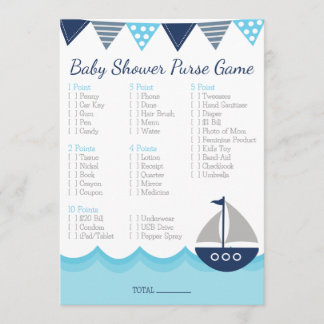 Was ist in deiner Geldbörse? - Sailor Baby Shower  Programm