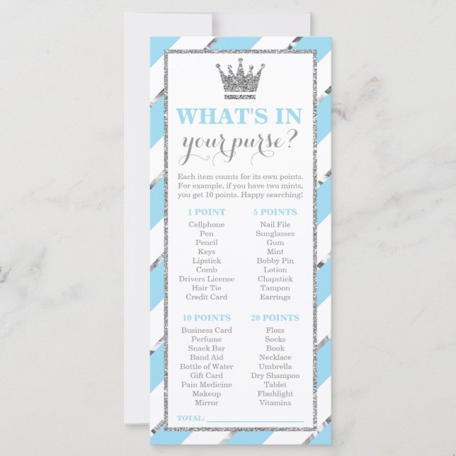 Was ist in deiner Hand? Baby Shower Game Imitate S (Vorderseite)