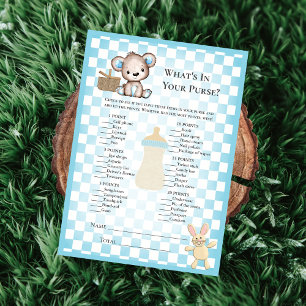 Was ist in deiner Hand? Teddy Bear Picnic Game Car Einladung