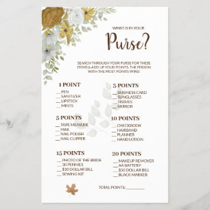 Was ist in deiner Handtasche Boho Herbst Brautpart Flyer