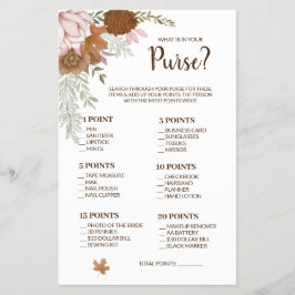 Was ist in deiner Purse Boho Autumn Shower Game Ca Flyer