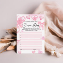 Was ist in der Windeln Bag Baby Shower HeartGame?