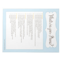 Was ist in Ihrem Telefon Baby Shower Game Notepad 