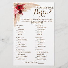 Was ist in Ihrer Purse Pampas Duschkarte? Flyer