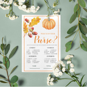 Was ist in Purse Fall Pumpkin Bridal Game?