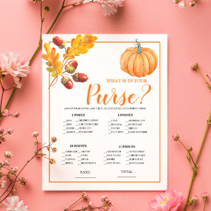 Was ist in Purse Fall Pumpkin Bridal Game?