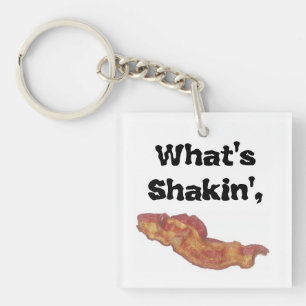 Was ist los, Bacon-Schlüsselanhänger lustig Schlüsselanhänger