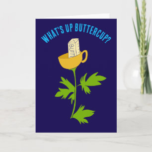 Was ist los Butterblume Lustig Karte