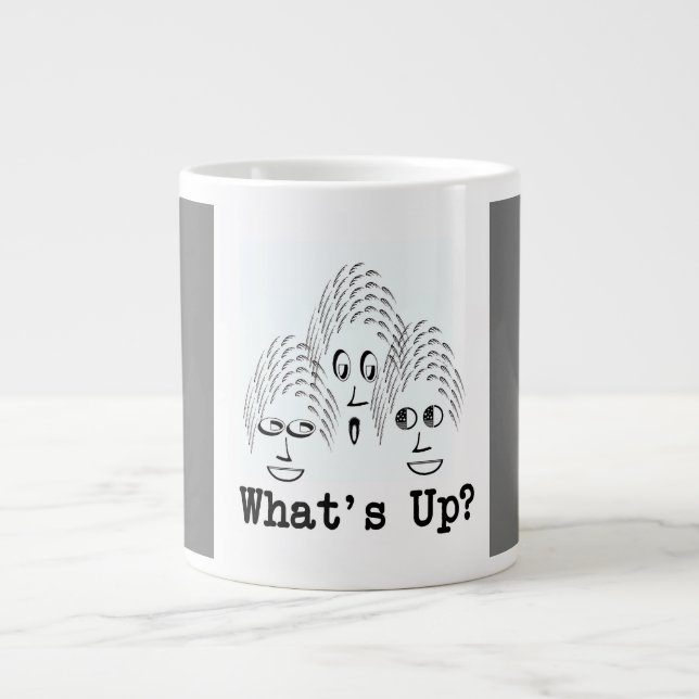 Was ist los? Jumbo-Tasse (Vorderseite)