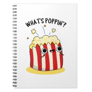 Was ist los, lustiger Popcorn-Wortwitz  Notizblock