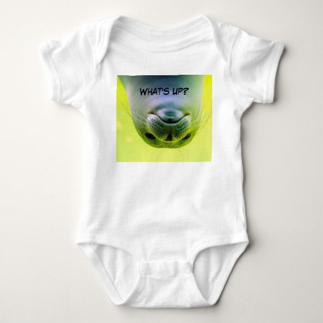 Was ist los mit einem lustigen Siegel-Kinderanzug? Baby Strampler (Vorderseite)