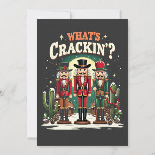 Was ist los Nussknacker Kaktus Weihnachten Lustig Einladung