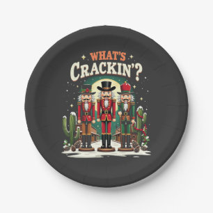 Was ist los Nussknacker Kaktus Weihnachten Lustig Pappteller