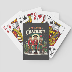Was ist los Nussknacker Kaktus Weihnachten Lustig Spielkarten