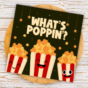 Was ist los, Popcorn  Mitteilungskarte