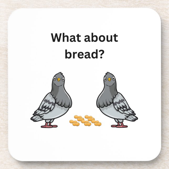 Was ist mit Brot? Getränkeuntersetzer (Vorderseite)