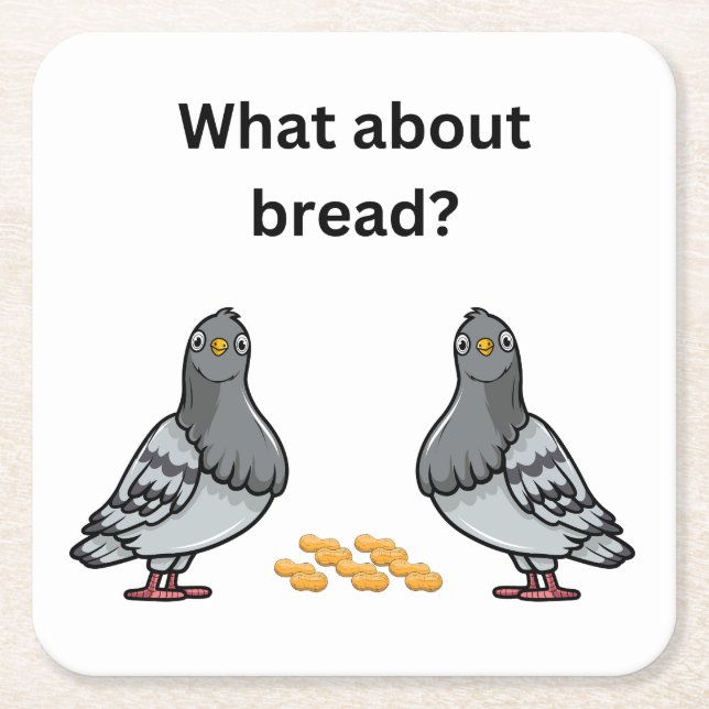 Was ist mit Brot? Rechteckiger Pappuntersetzer (Vorderseite)