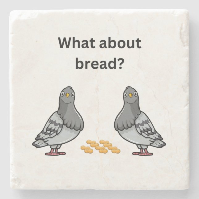 Was ist mit Brot? Steinuntersetzer (Vorderseite)