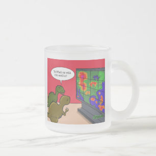 Was ist mit diesem Wetter-Dinosaurier-Cartoon? Mattglastasse