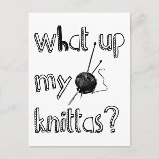 Was ist mit meinem Knitta? Postkarte