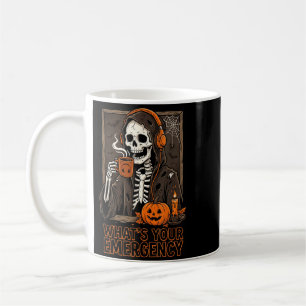 Was ist Notfall-Halloween-Skelett-911-Dispatcher Kaffeetasse