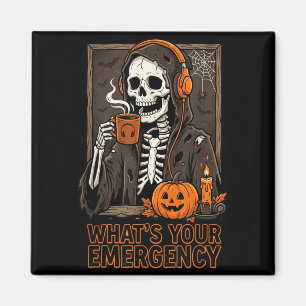 Was ist Notfall-Halloween-Skelett-911-Dispatcher Magnet