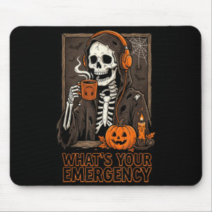 Was ist Notfall-Halloween-Skelett-911-Dispatcher Mousepad