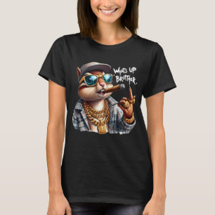 was ist oben Bruder Eichhörnchen Rauchen Zigar T-Shirt