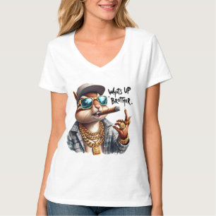 was ist oben Bruder Eichhörnchen Rauchen Zigar T-Shirt