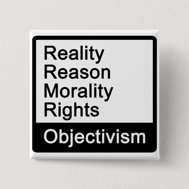 Was ist Objectivism? Knopf Button (Vorderseite)