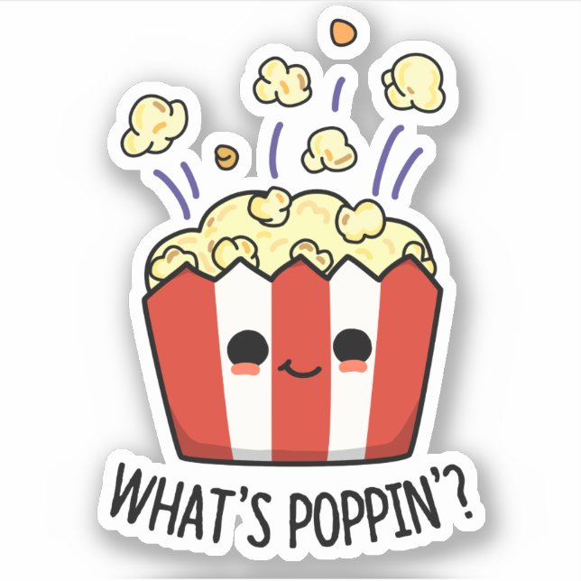 Was ist Poppin Funny Popcorn Pun? Aufkleber (Vorderseite)