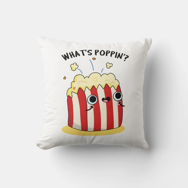 Was ist Poppin Funny Popcorn Pun? Kissen (Vorderseite)