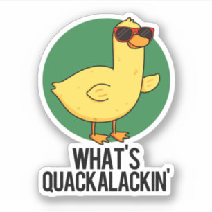 Was ist Quackalackin Funny Duck Pun? Aufkleber