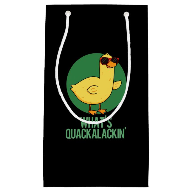 Was ist Quackalackin Funny Duck Pun Dark BG? Kleine Geschenktüte (Vorderseite)