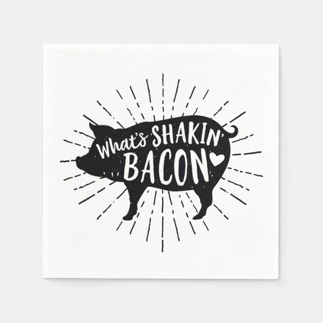 Was ist Shakins Bacon Pig Party? Serviette (Vorderseite)