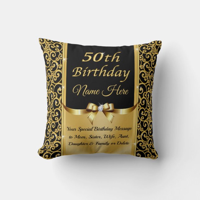 Was ist Traditionelles Geschenk für den 50. Geburt Kissen (Vorderseite)