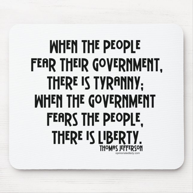 Was ist Tyrannei…? Mousepad (Vorne)