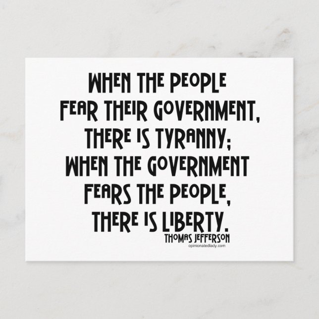 Was ist Tyrannei…? Postkarte (Vorderseite)