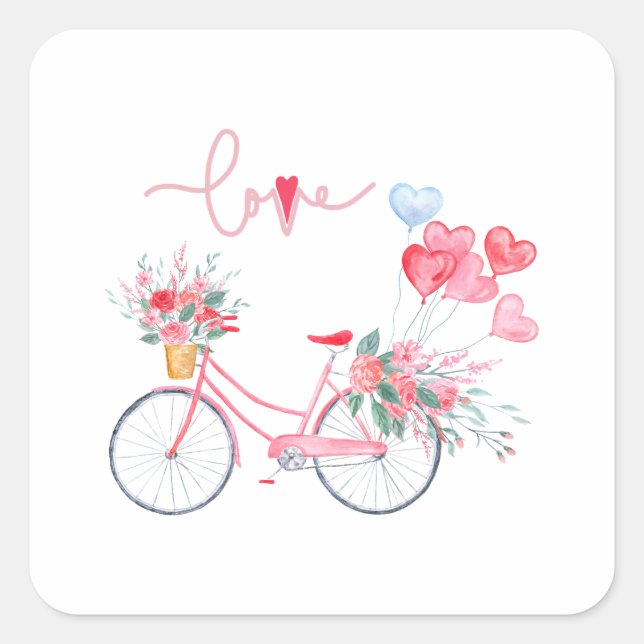 Was ist Valentinstag 2023 Quadratischer Aufkleber (Vorderseite)