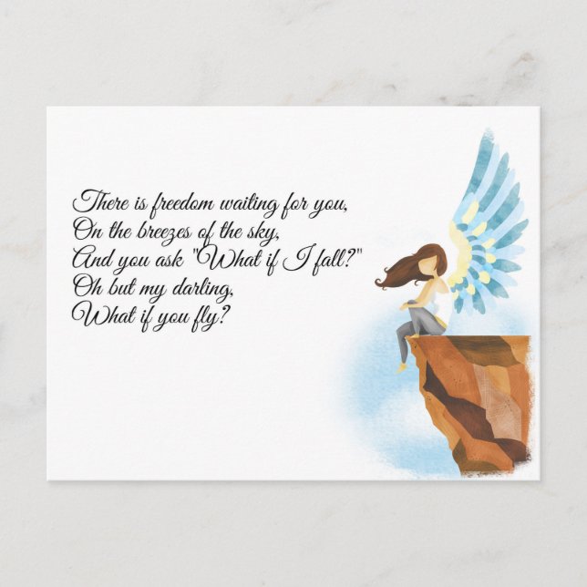 Was ist, wenn ich falle? Postkarte (Vorderseite)