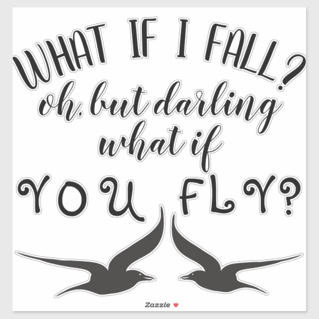 Was ist, wenn ich Fly Bird-Silhouette Aufkleber (Blatt)