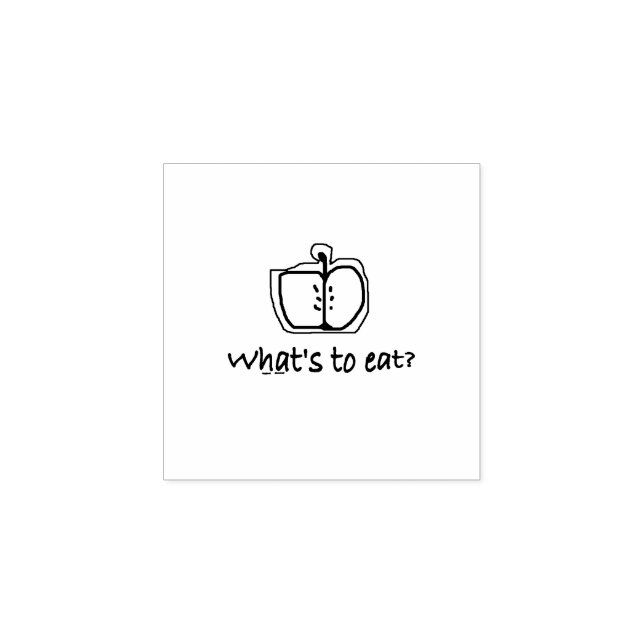 WAS IST ZU ESSEN? GUMMISTEMPEL (Prägung)