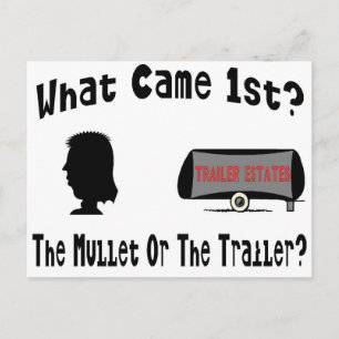 Was ist zum ersten Mal gekommen?  Die Mullet oder  Postkarte
