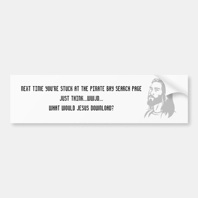 Was Jesus-Download wurde Autoaufkleber (Vorne)