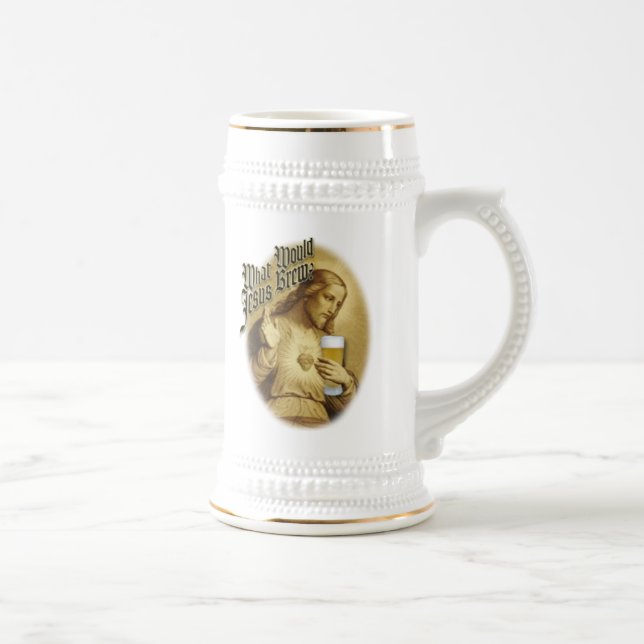 Was Jesus-Gebräu-Bier Stein wurde Bierglas (Rechts)