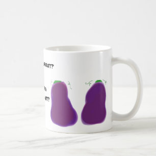 Was kam zuerst? das Huhn oder die Aubergine? Mug Kaffeetasse