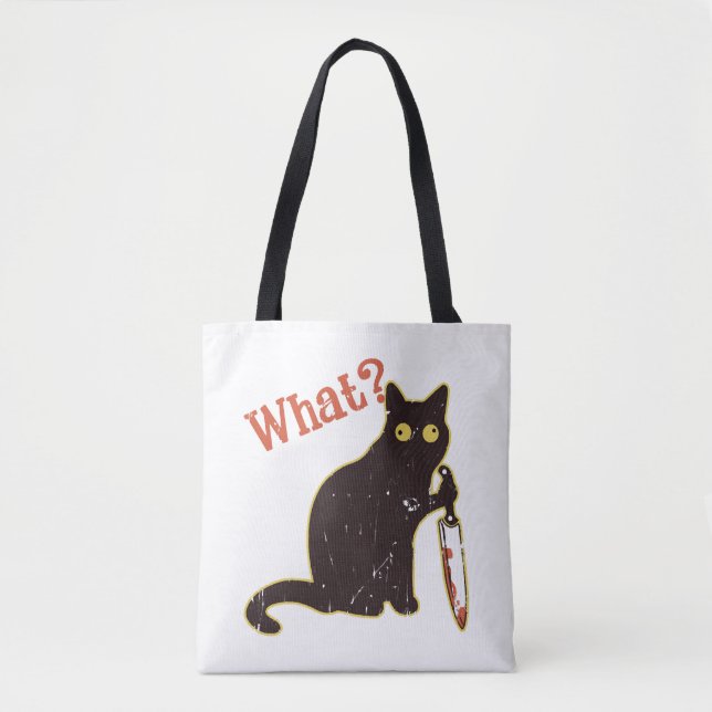 Was - Katze Besitzer Tasche (Vorderseite)