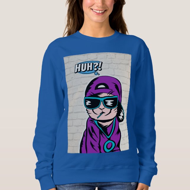 Was? Katzen befragen Sweatshirt (Vorderseite)