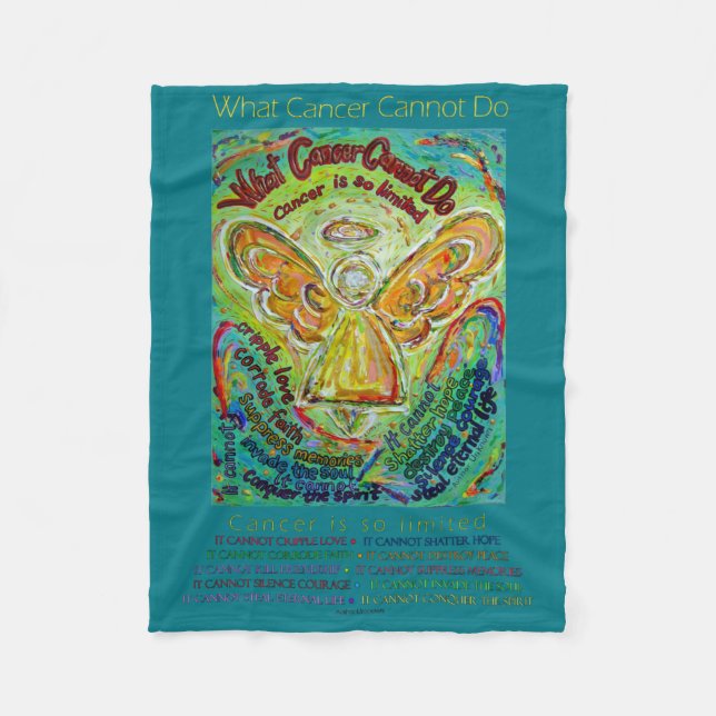 Was Krebs nicht tun Angel Fleece Chemo Blanket (Vorderseite)