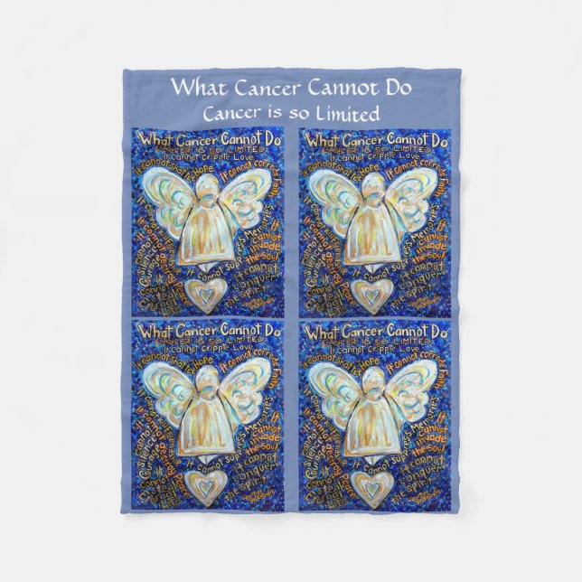 Was Krebs nicht tun Angel Fleece Chemo Blanket (Vorderseite)